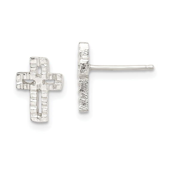Sterling Silver Cross Mini Earrings Sterling Silver Earrings