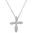 thumbnail image 1 of Sterling Silver Cross Necklace For Girls & Flower Girl Gift, 1 of 4