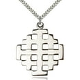 thumbnail image 1 of Sterling Silver Cross Pendant 1 3/4 x 1 1/2 inches with Heavy Curb Chain, 1 of 1