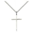 thumbnail image 1 of Sterling Silver Cross Pendant 3/4 x 1/2 inches with Sterling Silver Lite Curb Chain, 1 of 1