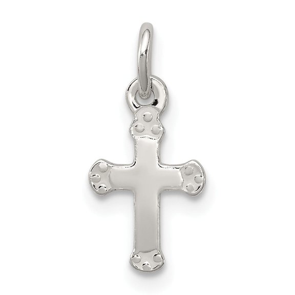 925 Sterling Silver Cross Pendant Charm, Polished Religious Christian Jewelry