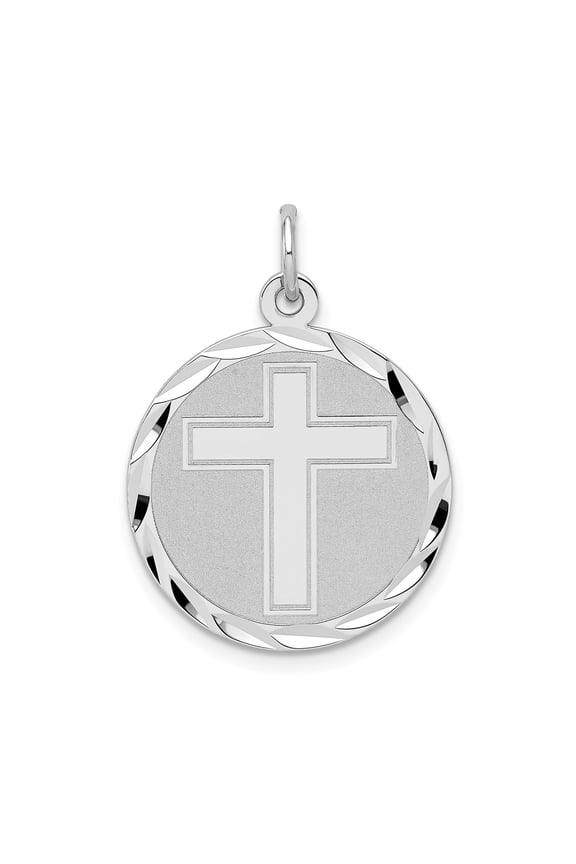 Sterling Silver Cross Pendant Necklace for Men and Women with Satin Finish Beveled Edge Minimalist Religious Design Polished Faith Jewelry Spiritual Symbol