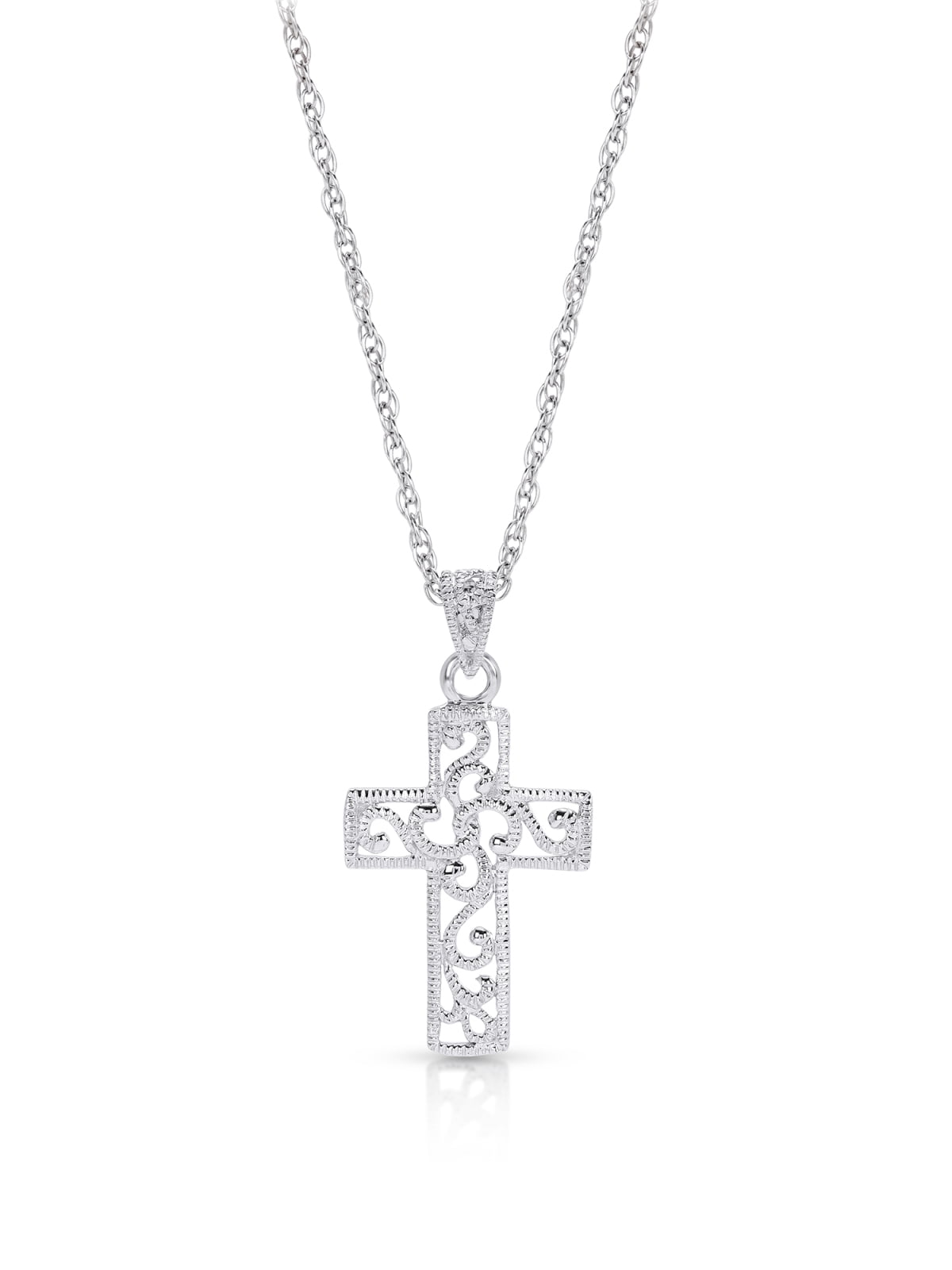 Walmart silver cross necklace sale
