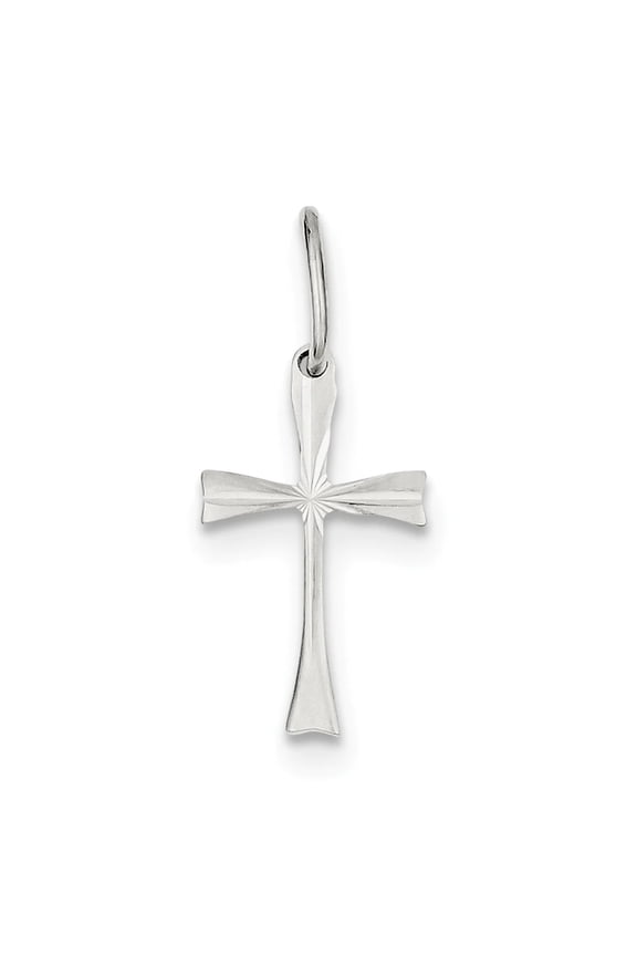 925 Sterling Silver Solid Satin Religious Faith Cross Pendant Necklace Measures 28x12mm Wide - Pendant for Women