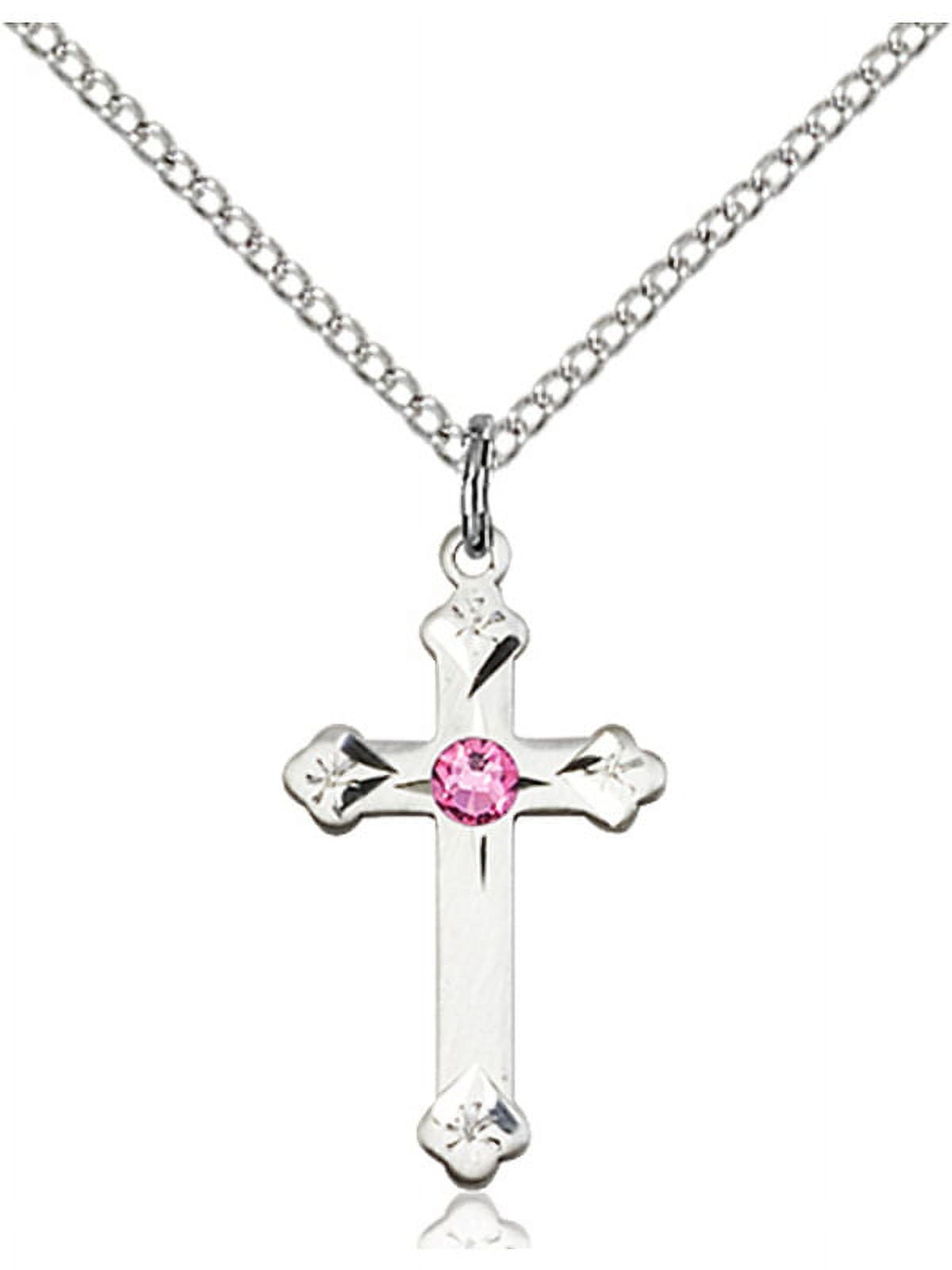 Anne Koplik Elegant Swarovski Crystal Cross Necklace