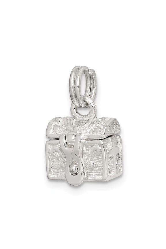 Sterling Silver Cross Prayer Box Charm Pendant