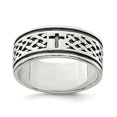 thumbnail image 1 of Sterling Silver Cross & Weave Design Ring - Size 10, 1 of 2
