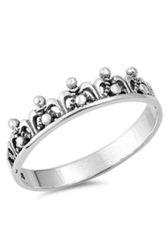 Sterling Silver Crown Ring