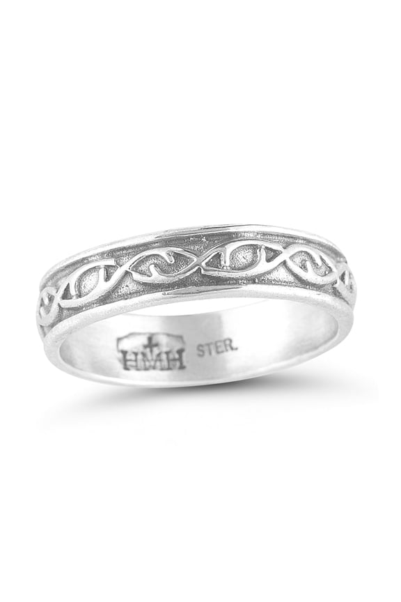 Sterling Silver Crown of Thorns Ring, Size 9