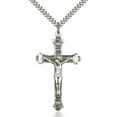 thumbnail image 1 of Sterling Silver Crucifix Pendant 1 7/8 x 1 inches with Heavy Curb Chain, 1 of 1