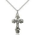 thumbnail image 1 of Sterling Silver Crucifix Pendant 1 x 1/2 inches with Sterling Silver Lite Curb Chain, 1 of 1