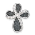 thumbnail image 1 of Sterling Silver Crystal Blue Laser Glitter Texture Pendant, 1 of 4