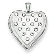 thumbnail image 1 of Sterling Silver Crystal Heart Locket, 1 of 3