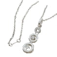 thumbnail image 1 of Sterling Silver Crystal Three Circle Drop Necklace Pendant Jewelry SS-20-3, 1 of 5