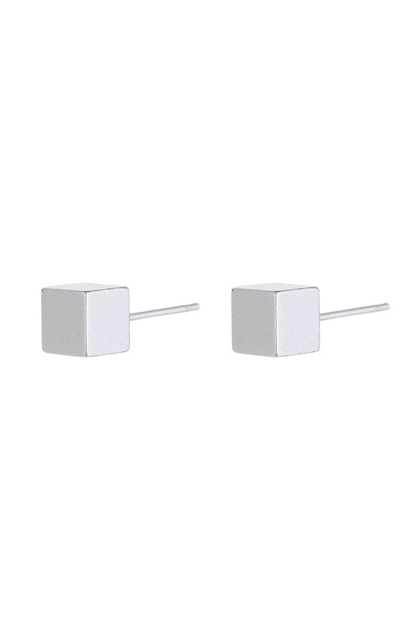 Sterling Silver Cube Earrings