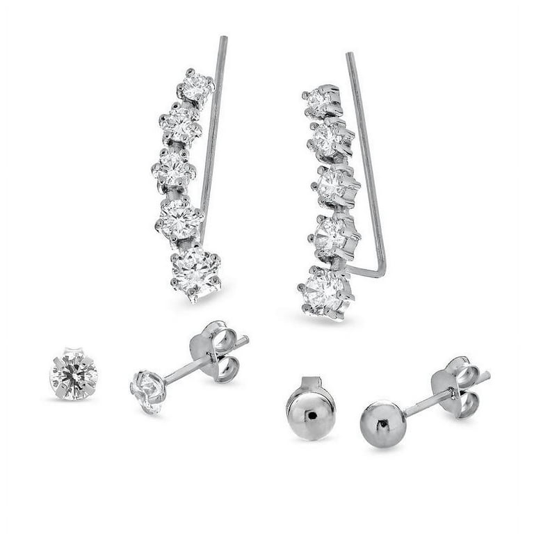 Cubic zirconia hotsell crawler earrings