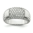 thumbnail image 1 of Sterling Silver Cubic Zirconia Band Ring Size 8, 1 of 3