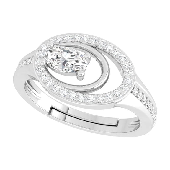 Sterling Silver Cubic Zirconia Bow Ring Gold Plated Jewelry Women Ring Size - 8