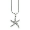 thumbnail image 1 of Sterling Silver & Cubic Zirconia Brilliant Embers Starfish Necklace, 1 of 4
