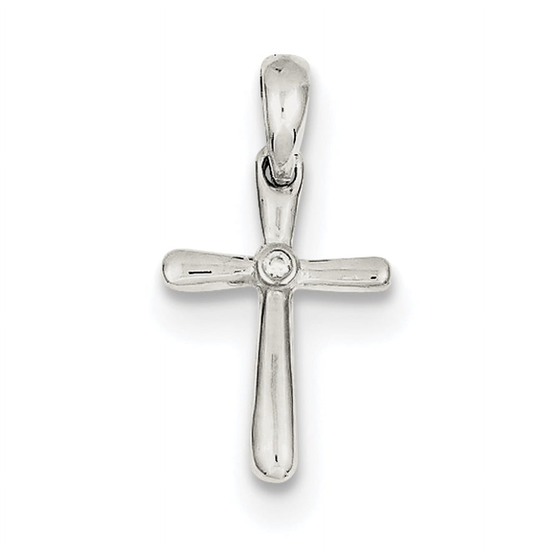 ★COURONNE★ Vive Cross 21_RCBRX25151SIX Sterling Silver Cubic Zirconia Cross Pendant - Walmart.com