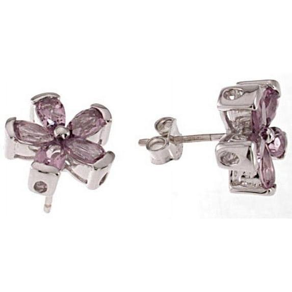 Sterling Silver Cubic Zirconia Earrings Makes Unique Anniversary Gift For Her, Fashion Sterling Silver Earrings