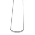 thumbnail image 1 of Sterling Silver Cubic Zirconia Fancy Necklace - 18 Inch - Measures 31mm Wide, 1 of 2