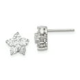 thumbnail image 1 of Sterling Silver Cubic Zirconia Flower Post Earrings, 1 of 3