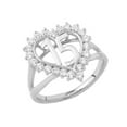 thumbnail image 1 of Sterling Silver Cubic Zirconia Heart 15 Años Quinceañera Ring- Size 11, 1 of 1