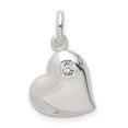 thumbnail image 1 of Sterling Silver Cubic Zirconia Heart Pendant, 1 of 5