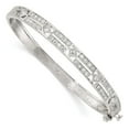 thumbnail image 1 of FJC Finejewelers Sterling Silver Cubic Zirconia Hinged Bangle, 1 of 4