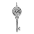 thumbnail image 1 of Sterling Silver Cubic Zirconia Key Locket, 1 of 1
