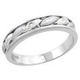 thumbnail image 1 of Sterling Silver Cubic Zirconia Ladies' Wedding Band Ring, 5/32 inch wide, size 5, 1 of 5