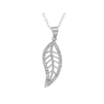 thumbnail image 1 of Sterling Silver Cubic Zirconia Leaf Pendant, 1 of 1