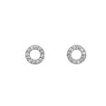 thumbnail image 1 of Sterling Silver Cubic Zirconia Open Circle Stud Earrings, 1 of 1