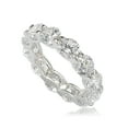 thumbnail image 1 of Sterling Silver Cubic Zirconia Round U-Shape Eternity Band, 1 of 6