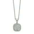 thumbnail image 1 of Sterling Silver Cubic Zirconia Square 16in with 2in extender Necklace, 1 of 5