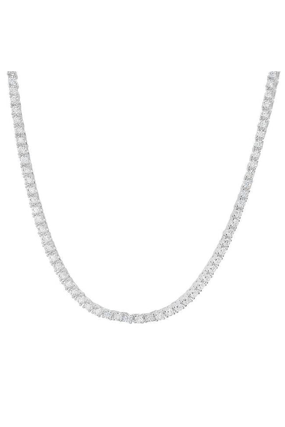 Sterling Silver Cubic Zirconia Tennis Necklace