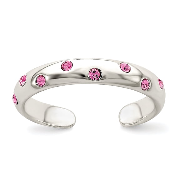 Sterling Silver Cubic Zirconia Toe Ring