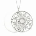 thumbnail image 1 of Sterling Silver Cubic Zirconia and Simulated Cats Eye Be a Blessing 18inch Necklace - Measures 26mm Wide, 1 of 2