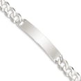 thumbnail image 1 of Sterling Silver Curb Link Id Bracelet (8.5 X 9) Made In Italy qid200-8.5, 1 of 6