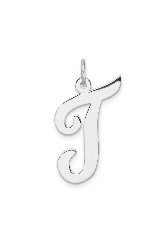 Sterling Silver Cursive Initial J Pendant Necklace for Women, Polished Alphabet Monogram Jewelry with Elegant Script Design for Everyday Wear and Personal Style