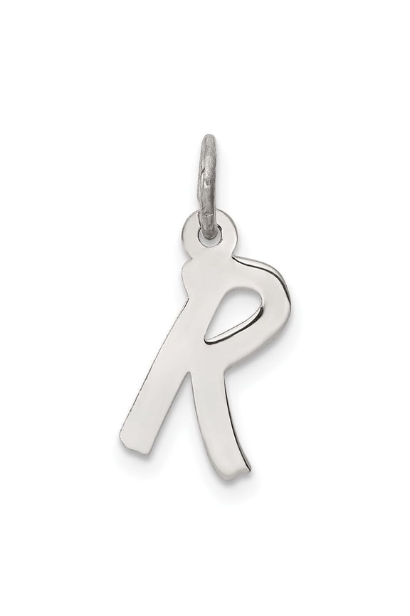 Sterling Silver Cursive Initial R Pendant Necklace for Women or Unisex Wear, Polished Script Letter Charm, Personalized Monogram Jewelry Symbolizing Identity and Self-Expression