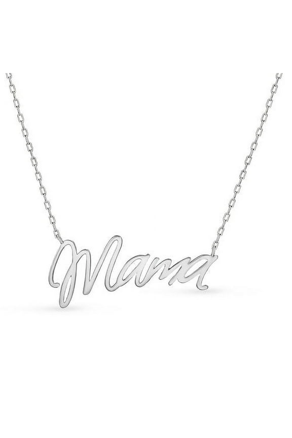 Sterling Silver Cursive "MAMA" Necklace