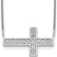 thumbnail image 1 of Sterling Silver Cz Cross Necklace (16 X 0.5) Made In Thailand qg5253-16, 1 of 5