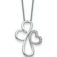 thumbnail image 1 of Sterling Silver & Cz Everlasting Love 18In Necklace Made In China qsx133, 1 of 5