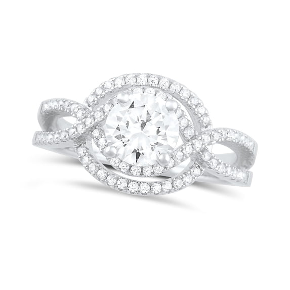 Sterling Silver Cz Fancy Solitaire Ring for Women and Teens - Size 7
