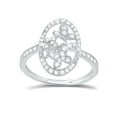 thumbnail image 1 of Sterling Silver Cz Filigree Flower Ring for Women and Teens - Size 5, 1 of 7
