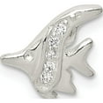 thumbnail image 1 of Sterling Silver Cz Fish Chain Slide (11.2 X 11.04) Made In India qc9598, 1 of 5