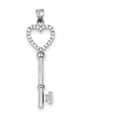 thumbnail image 1 of Sterling Silver Cz Heart Key Pendant (49 X 14) Made In China qp1550, 1 of 2