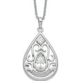 thumbnail image 1 of Sterling Silver Cz In Loving Memory 18In Necklace Made China qsx529, 1 of 5